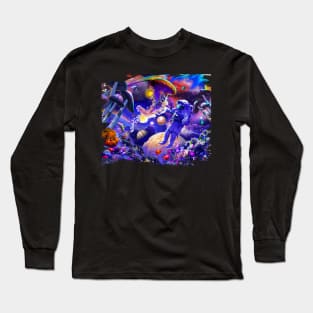 Trippy Ocean Astronaut Long Sleeve T-Shirt